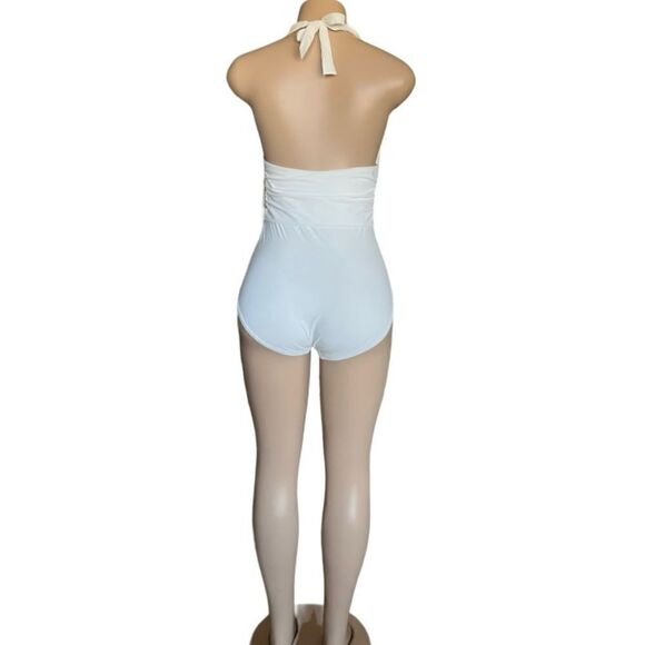 NWT- Contours by Coco Reef Brilliance Halter Bra Sized One Piece Swimsuit - Picture 4 of 15